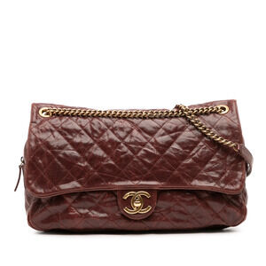 Pre-Loved Chanel Large Quilted Glazed Caviar Shiva Flap